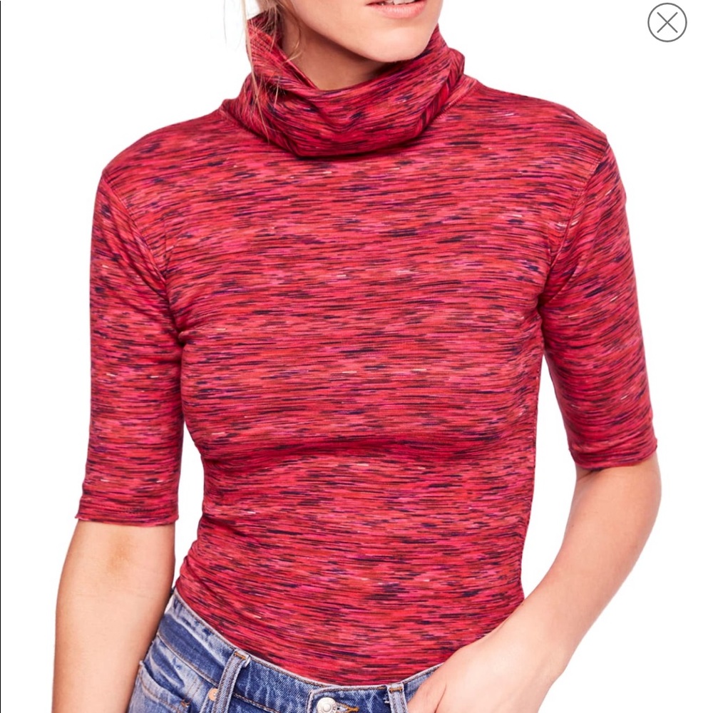 NWT Free People Sunshine Space Dyed Turtleneck